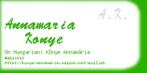 annamaria konye business card