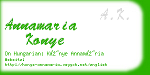 annamaria konye business card